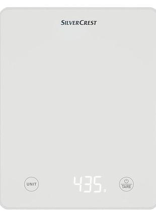 Кухонные весы silvercrest smart home bluetooth skws 5 a1 белые, до 5 кг