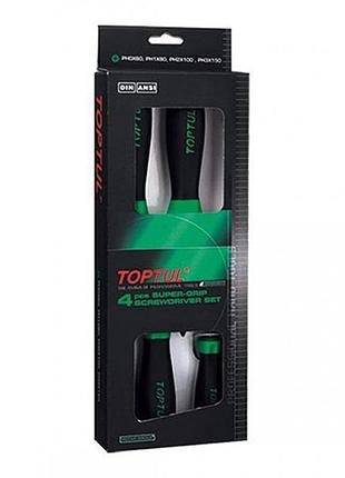 Набор крестовых отверток toptul 4 ед. gaae0401