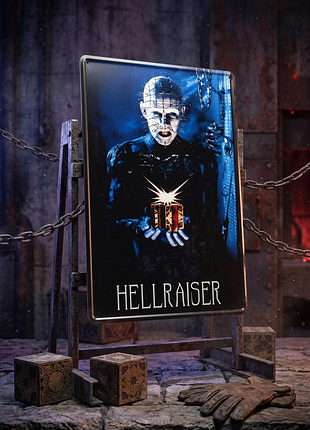 Металлическая винтажная табличка восставший из ада hellraiser 14х20 см