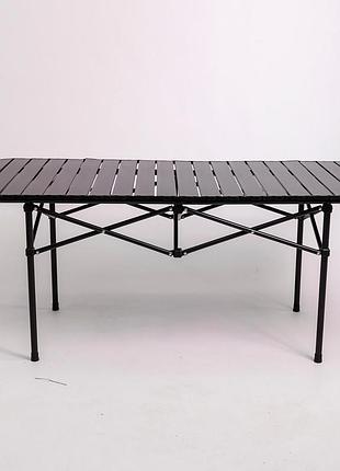 Складной стол 120x55 см стальной для пикника и кемпинга черный gl-4483