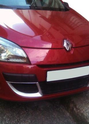 Вставки в бампер (2008-2012, 2 шт, грунтованные) для renault megane iii
