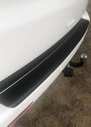 Накладка на задний бампер с загибом (abs-пластик) матовый для volkswagen t5 transporter 2003-2010 гг