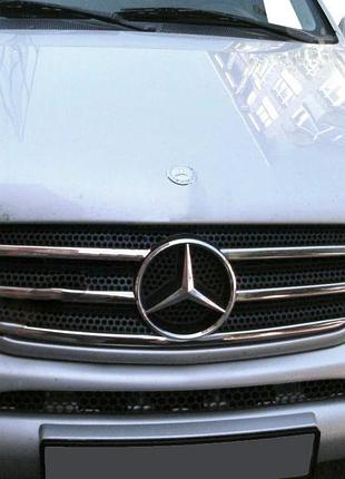 Накладки на кант решітки (5 шт, нерж) для mercedes ml w163 1997-2005 рр