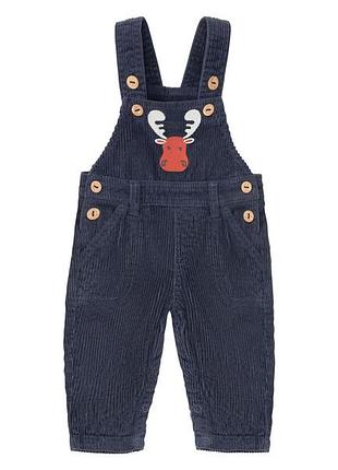 Полукомбинезон вельветовый для мальчика lupilu lidl 362324 068 см (3-6 months) темно-синий