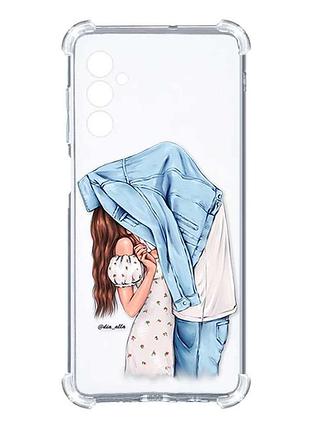 Чехол с утолщёнными углами на samsung galaxy a15 (a155) :: поцелуй (принт 33)