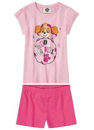 Пижама (футболка и шорты) для девочки disney щенячий патруль 381972 110-116 см (4-6 years) розовый