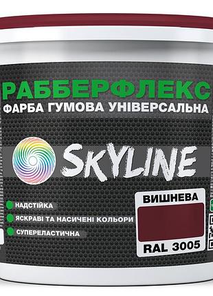 Краска резиновая суперэластичная сверхстойкая «рабберфлекс» skyline вишневый ral 3005 18 кг