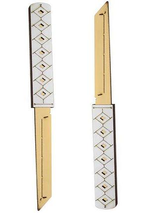 Сувенирные ножи "double tanto silver", дерево