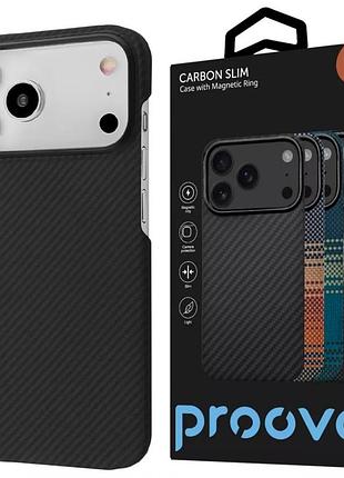 Ультратонкий карбоновый чехол proove carbon slim magsafe для iphone 17 pro (onyx)