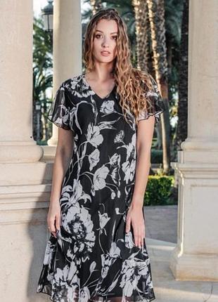 Сукня чорно-біла трикотажна з відрізною талією ralph lauren