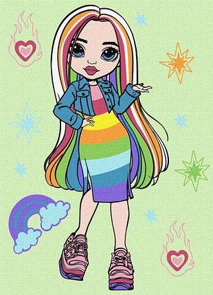 Картина по номерах "rainbow high amaya raine" 30х40 см