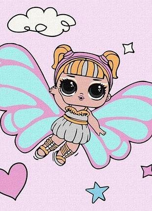 Картина за номерами з фарбами металік "l.o.l. surprise! o.m.g. fairies skystarling" 40х40 см