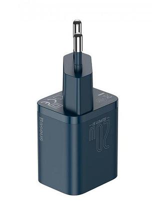 Адаптер мережевий baseus super si quick charger | (ccsup-b03) blue