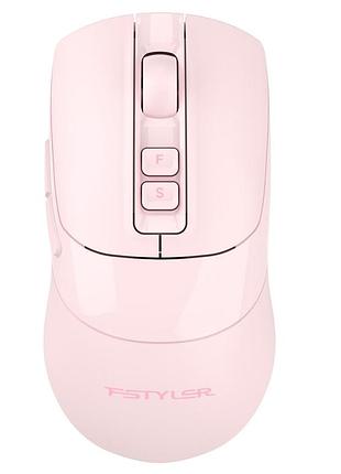 Мышь a4tech fstyler fb50c plus pink беспроводная bluetooth 2.4 ггц оптическая универсальная для пк и ноутбука (fb50c plus pink)