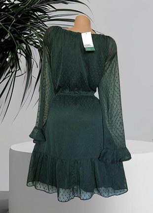 Нова темно-зелена сукня h&m 2