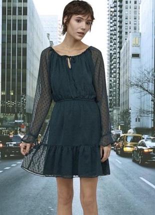 Нова темно-зелена сукня h&m 6