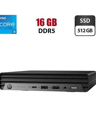 Неттоп hp elitedesk 800 g9 usff / intel core i5-14500 (14 (20) ядер по 1.9 - 5.0 ghz) / 16 gb ddr5 / 512 gb ssd m.2 / intel uhd
