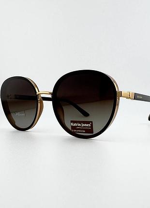 Жіночі сонцезахисні окуляри katrin jones kj0888 col.43-nl08 з поляризацією, коричневий градієнт