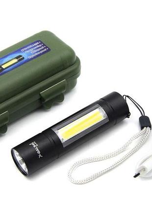Ручной фонарь police bl-510, зу microusb, xpe+cob