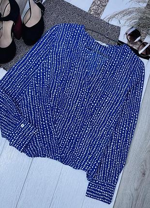 Асиметрична блуза mango s oversize блуза на запах синя блуза на кнопках літня блузка з принтом