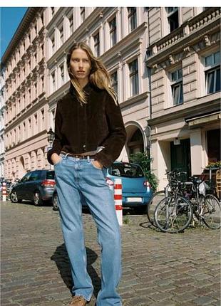 Джинси z1975 '90s straight із ремінем і високою посадкою zara