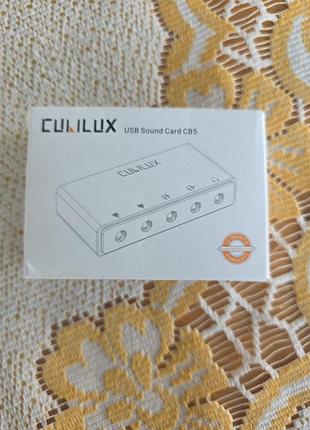 Аудіоінтерфейс cubilux cb5 usb для запису, потокової передачі, подкастингу, звукова карта usb - 3,5 мм зі стереовходом для мікрофона.