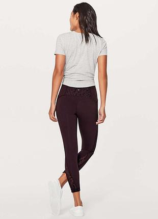 Lululemon спортивні лосини легінси 7/8 вставки сіточка розмір m (8)