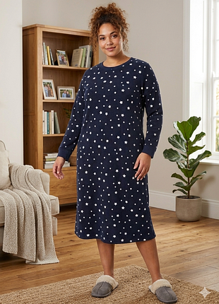 Флисовое платье/ночневая батал m&amp;s