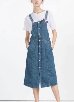 Джинсовый сарафан zara