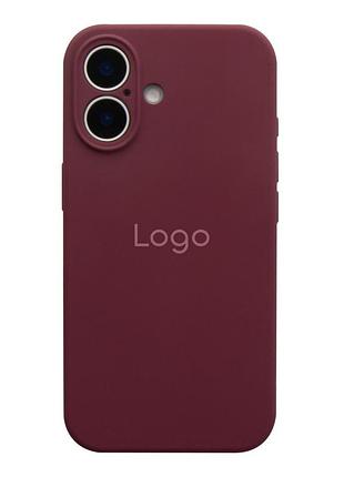 Чехол silicone case full size with frame appleiphone17 панель-накладка для телефона айфон 17 plum