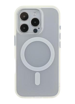 Панель-накладка tpu goldencis matte with magsafe for iphone 15 pro max white