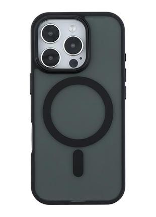 Панель-накладка tpu goldencis matte with magsafe for iphone 15 pro black