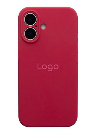 Чехол silicone case full size with frame appleiphone17 панель-накладка для телефона айфон 17 rose red
