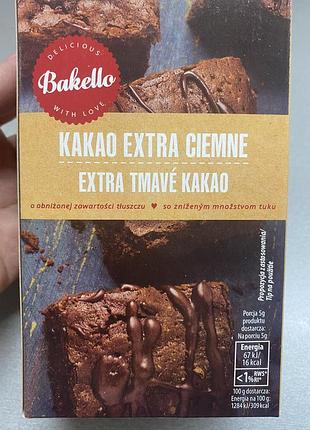 Какао порошок bakello extra ciemne, 200 гр