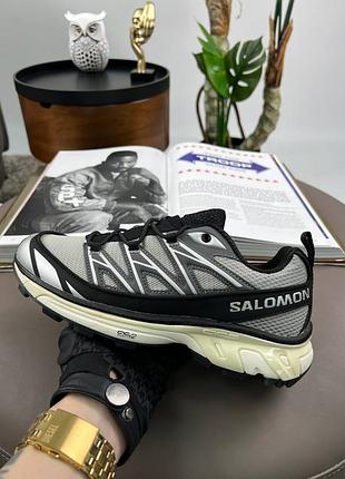 Мужские кроссовки salomon xt-6 expanse black grey beige