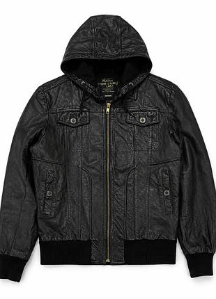 Стильна шкіряна куртка river island vintage style з натуральної шкіри в хорошому стані насиченого коричневого кольору вінтажний стиль