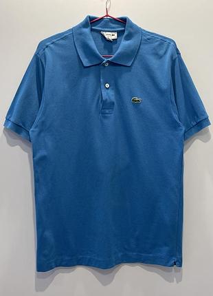 Чоловіча блакитна футболка поло lacoste classic fit оригінал