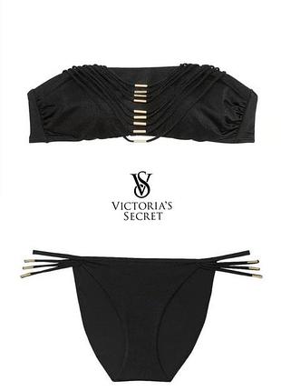 Vs archives strappy hardware чорний купальник з ремінцями victoria’s secret оригінал