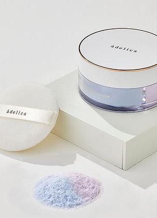 Рассыпчатая фиксирующая пудра atomy adelica loose setting powder (004744)