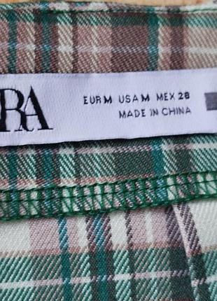 Юбка zara 28 размер в клетку