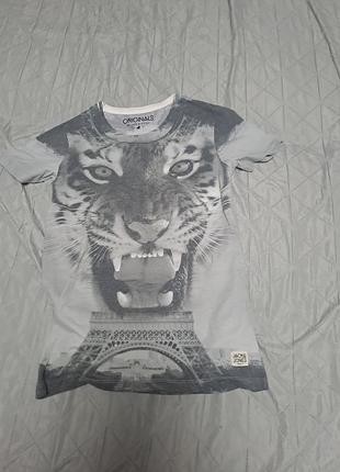 Продаю стильную футболку jack &amp; jones originals с тигром - s/m