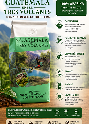 Мелена кава 1808 guatemala entre tres volcanes 100% arabica 500 гр