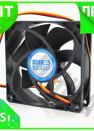 Ve кулер pccooler 80x80x25mm чорний new version вентилятор для пк охолодження комплектуючих безшумний n6w_ver