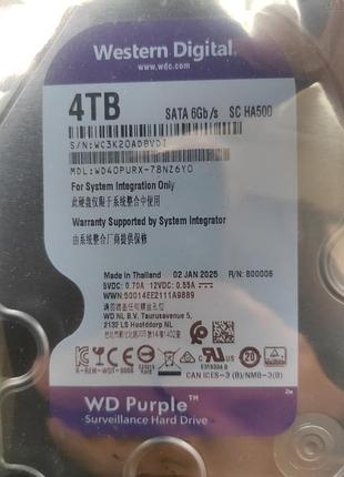 Жорсткий диск western digital purple 4 tb