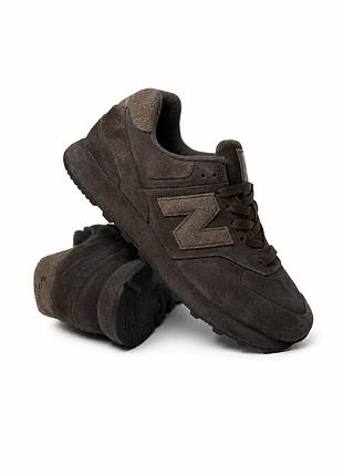 New balance 574 x stone island ghost pack dark brown