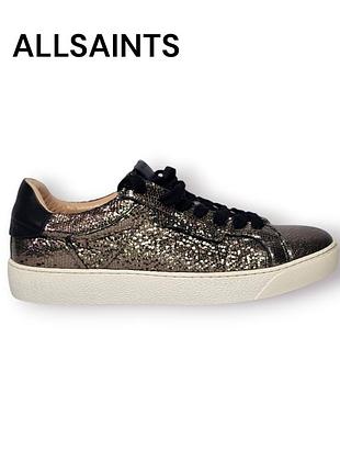Кроссовки allsaints sheer shimmer sneaker met metallic finish