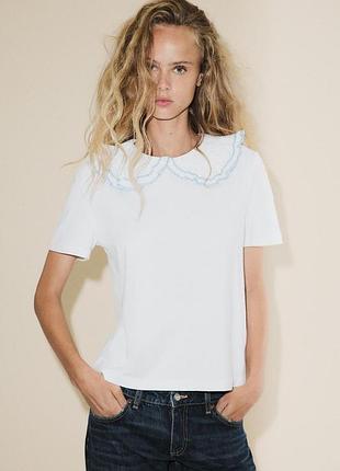 Футболка белая женская m размер 46 zara