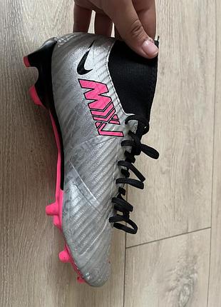 Бутси nike mercurial grey and pink  1250