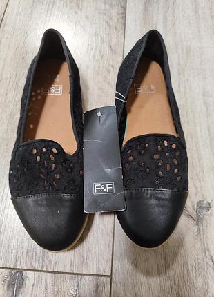 Женские черные балетки бренда f&f