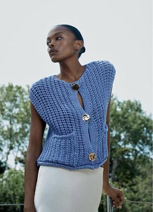 Zara вʼязаний жилет